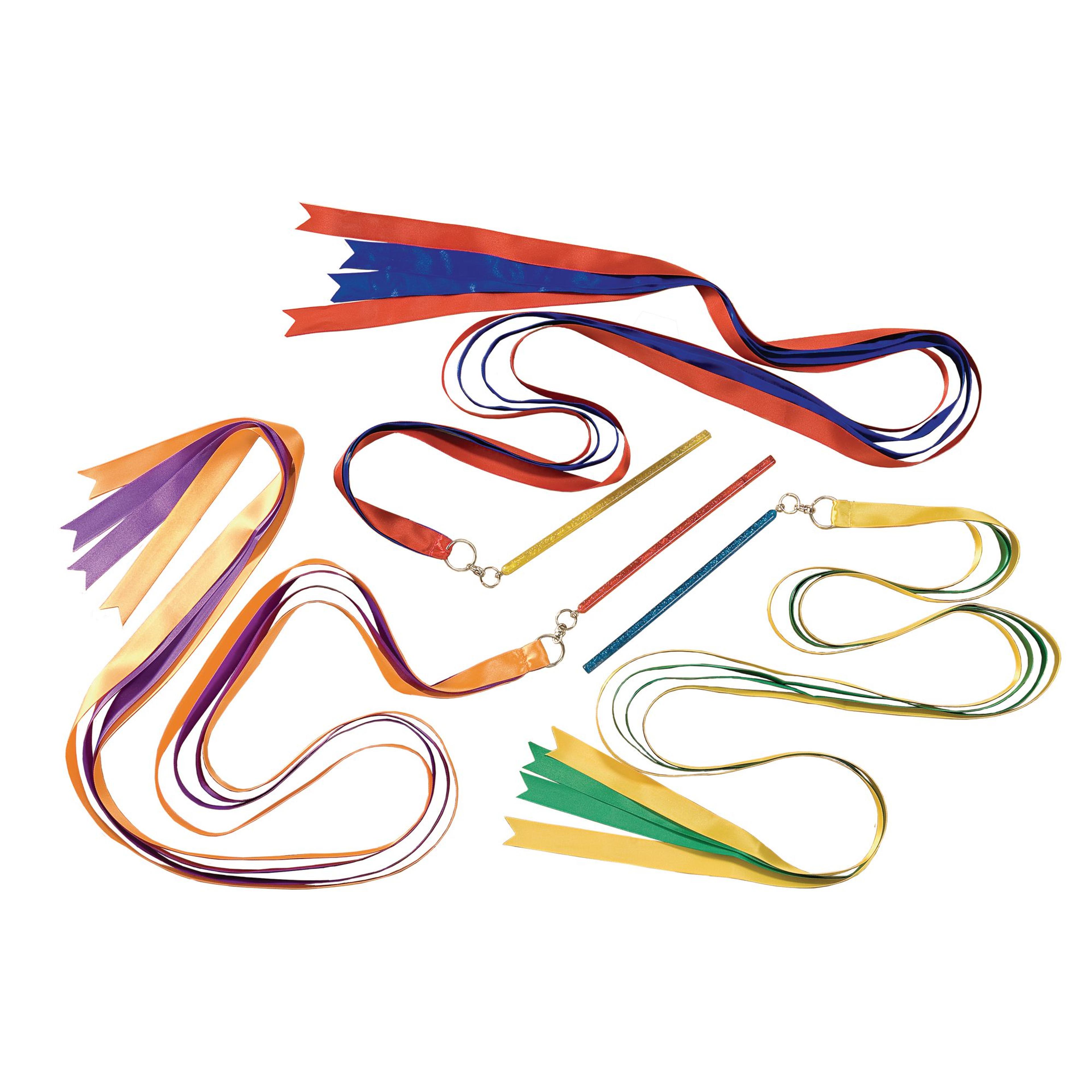 Glitter Ribbon Sticks - Assorted - Pack of 3