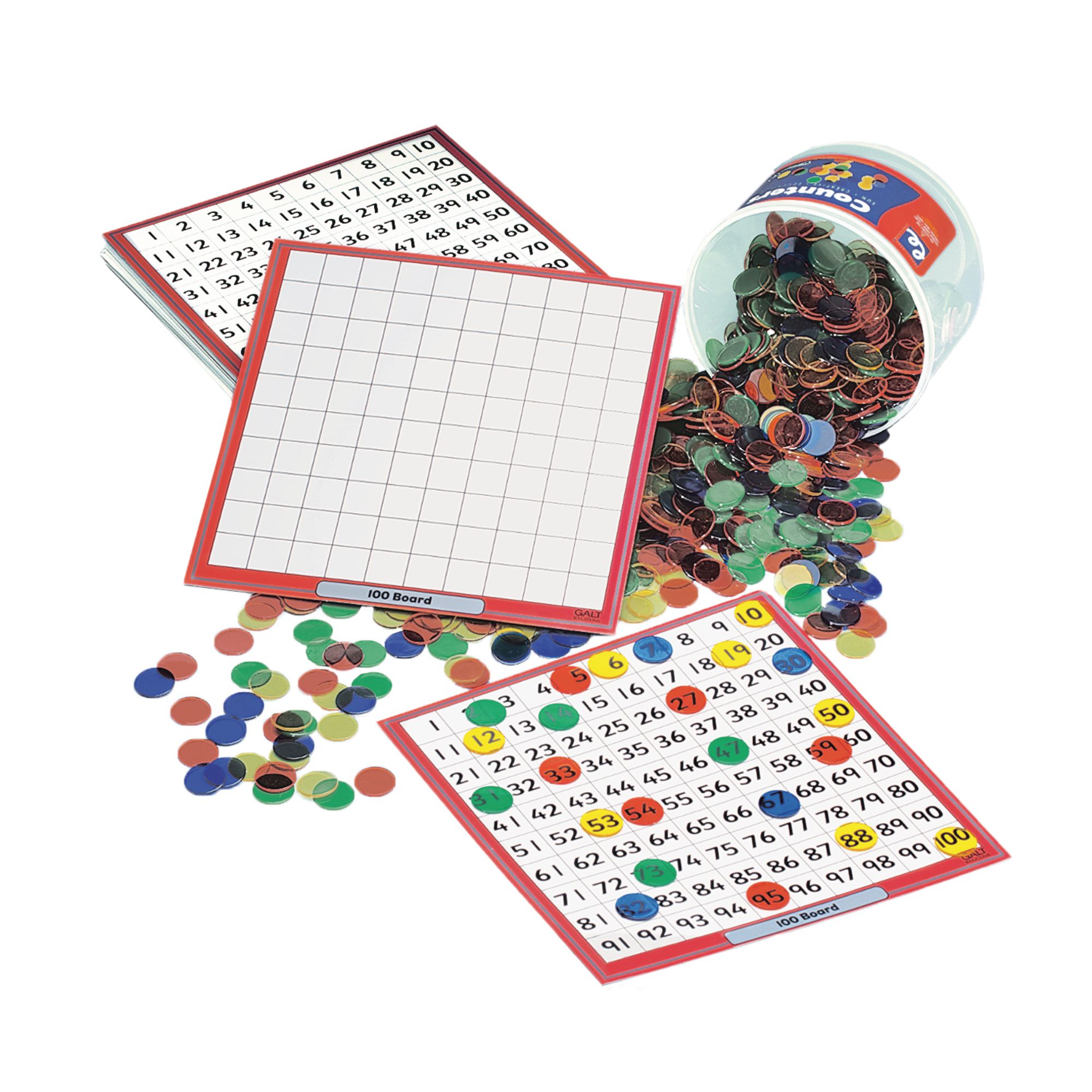 Pupil Drywipe Boards and Tub Of Counters