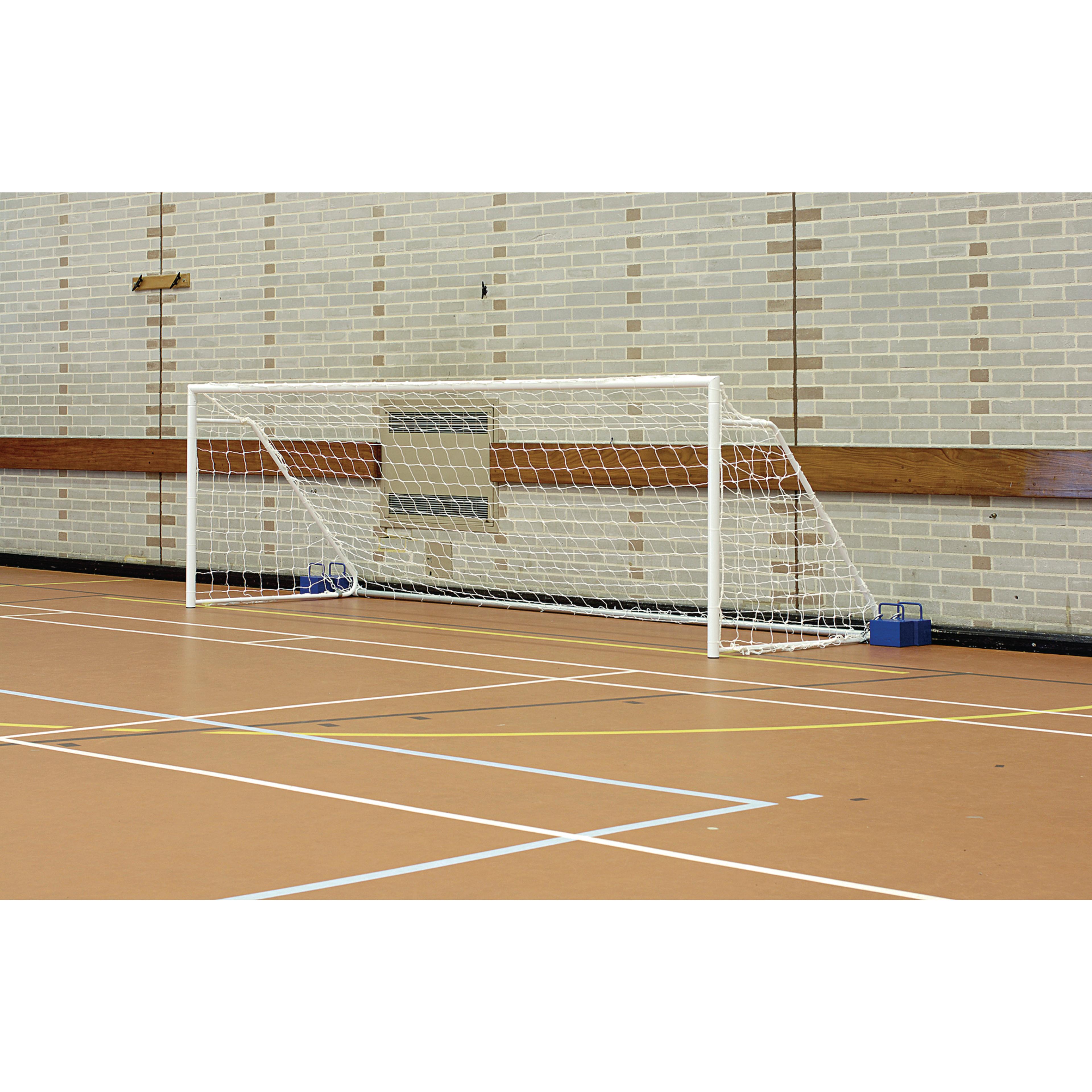 Harrod Sport Fold-Away Five-A-Side Goal - White - 12 x 4ft - Pair