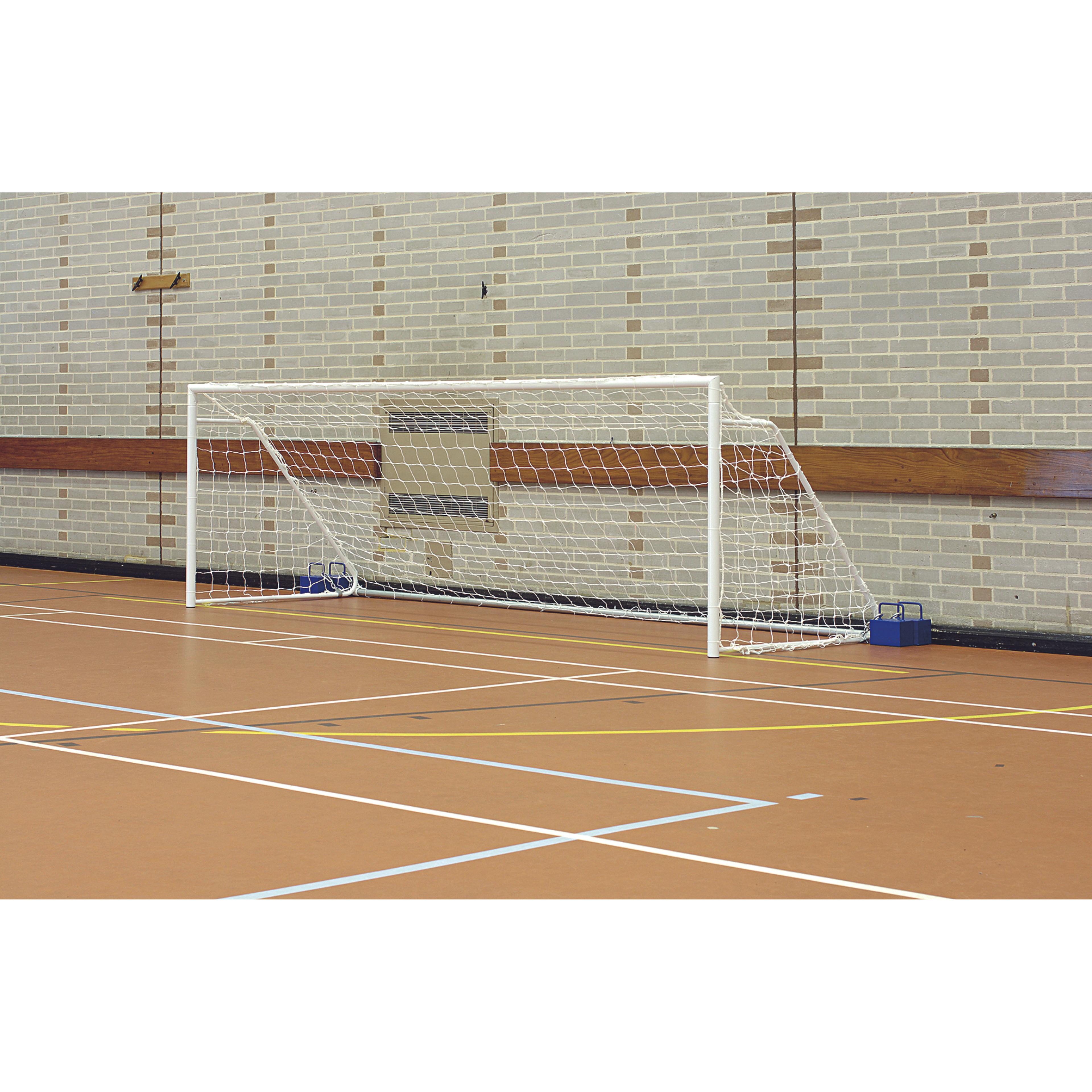 Harrod Sport Fold-Away Five-A-Side Goal - White - 8 x 4ft - Pair