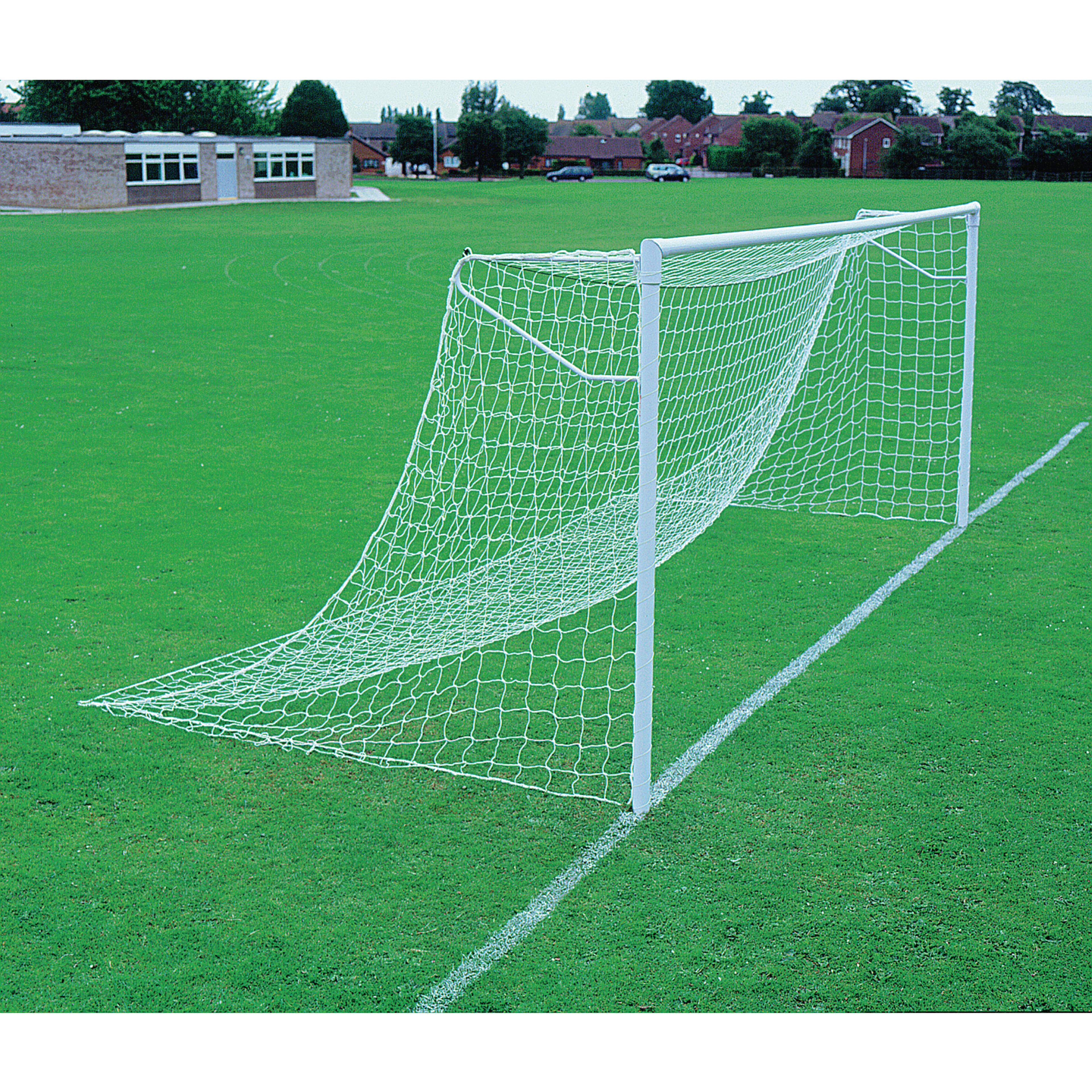 Harrod Sport Heavyweight Socketed Goal - White - 21 x 7ft (Junior) - Pair