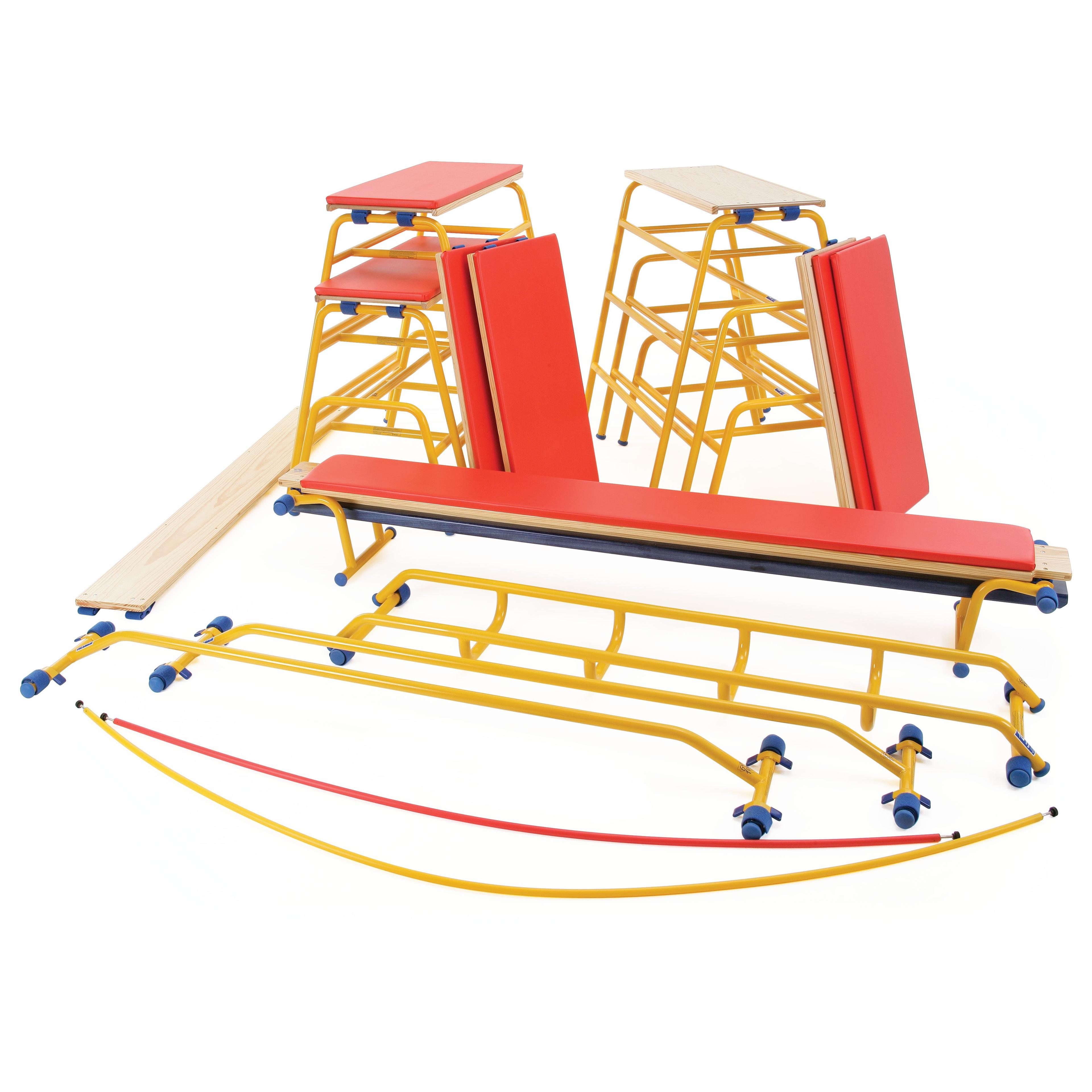 Gym Time Complete Apparatus Pack - Yellow/Red