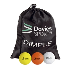 Davies Sports Practice Hockey Ball - Dimpled - Assorted - Pack of 12