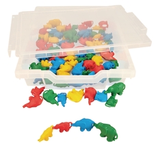 Linking Elephants - 4 Colours - Pack of 80