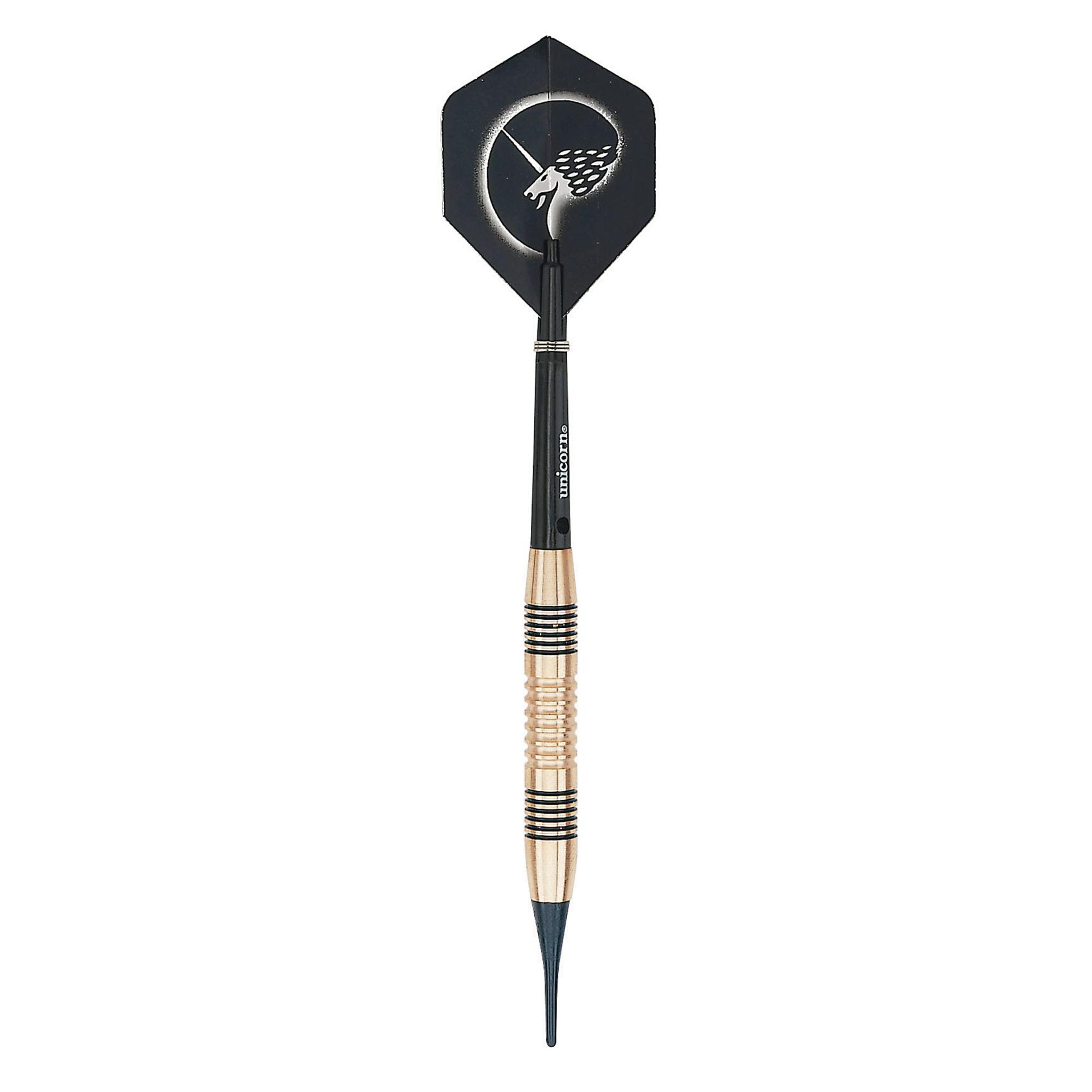 Unicorn Soft Tip Dart Set - Black - 17g - Pack of 3