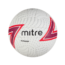 Mitre Ultragrip Match Netball - White - Size 4