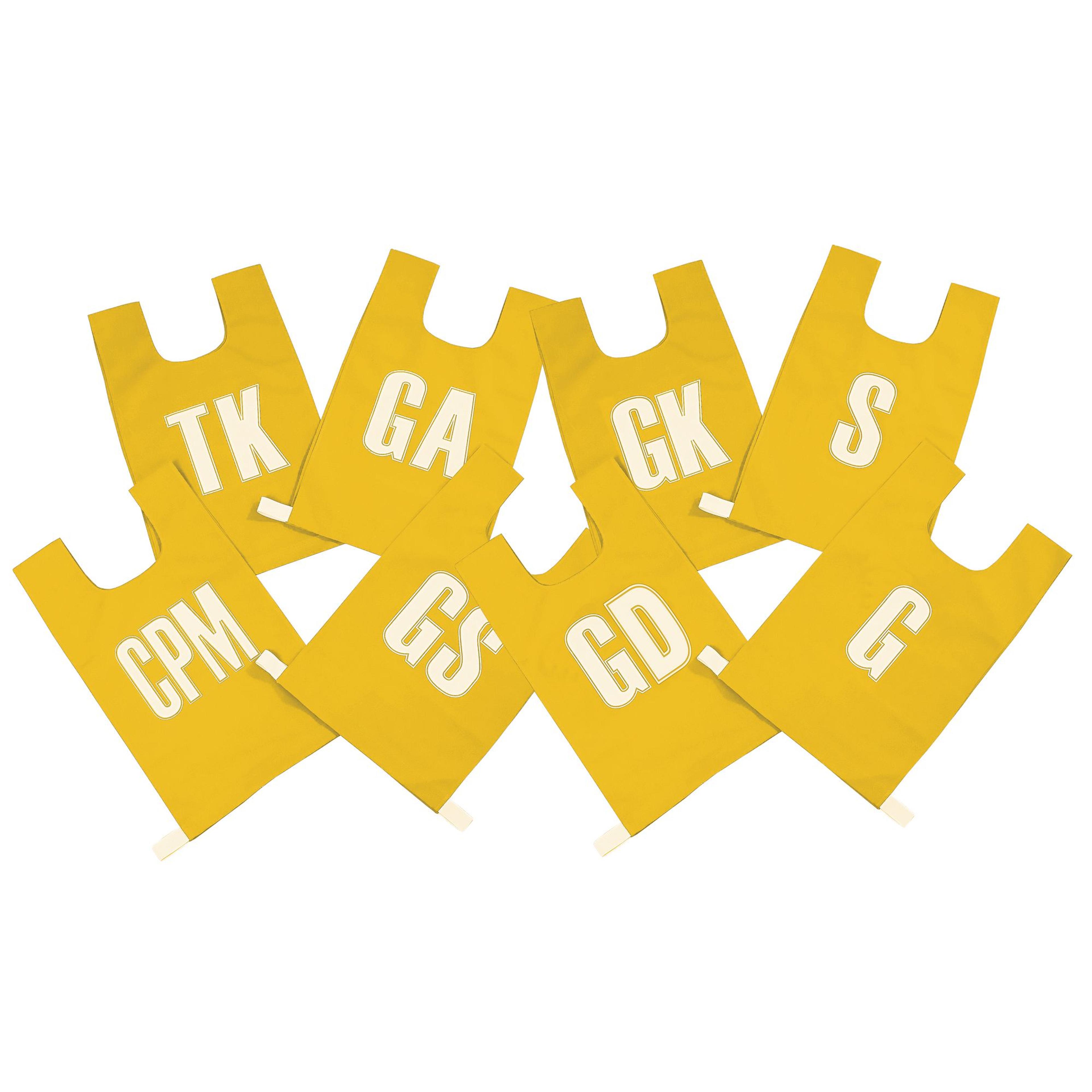 High 5 Bib Set - Yellow - 8-14 Years - Pack of 8