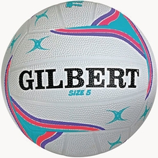 Gilbert APT Training Netball - White/Purple - Size 5  