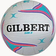 INBP01510 Gilbert APT Training Netball White Purple Size 4 