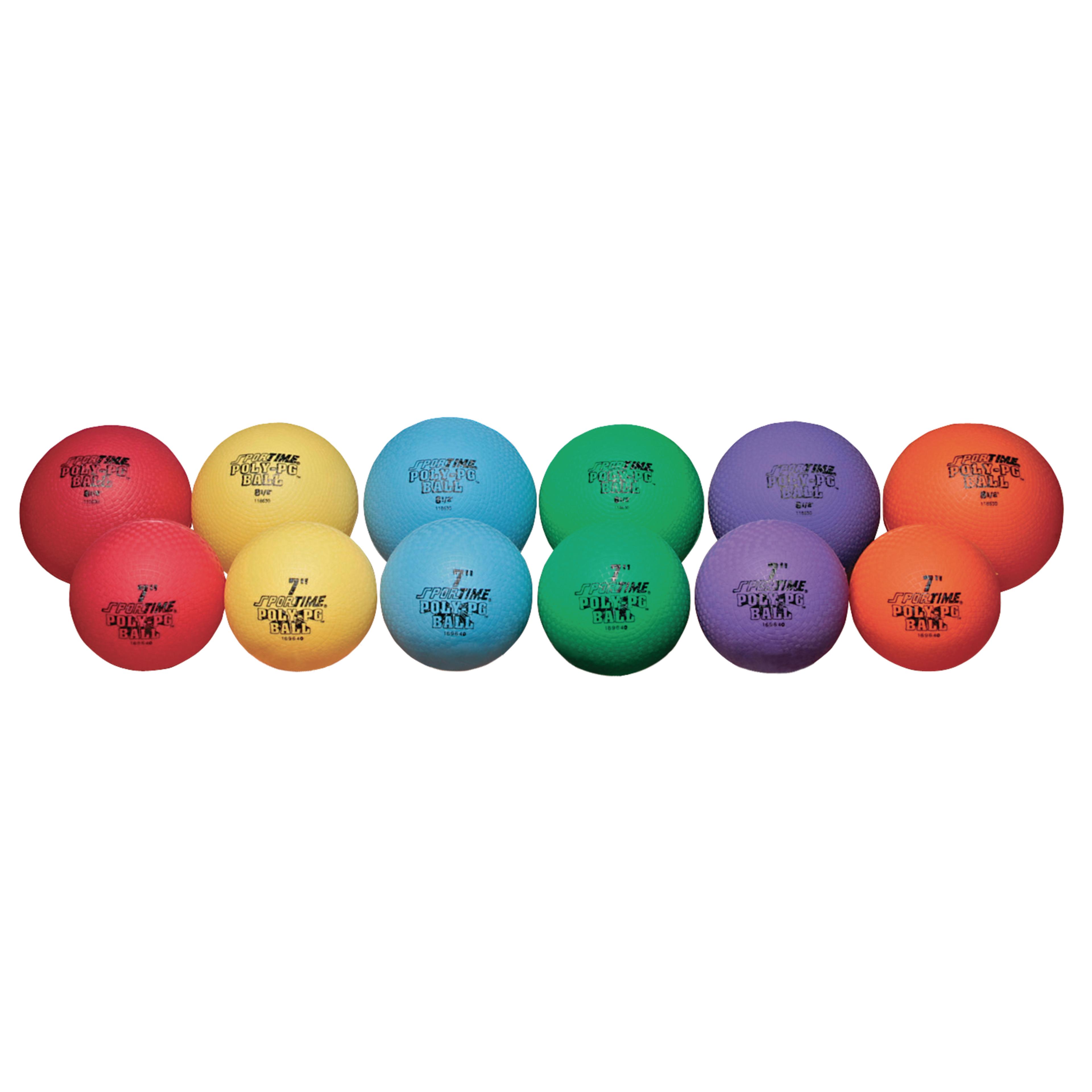 Spordas Poly PG Ball Set - Assorted - 178mm - Pack of 6