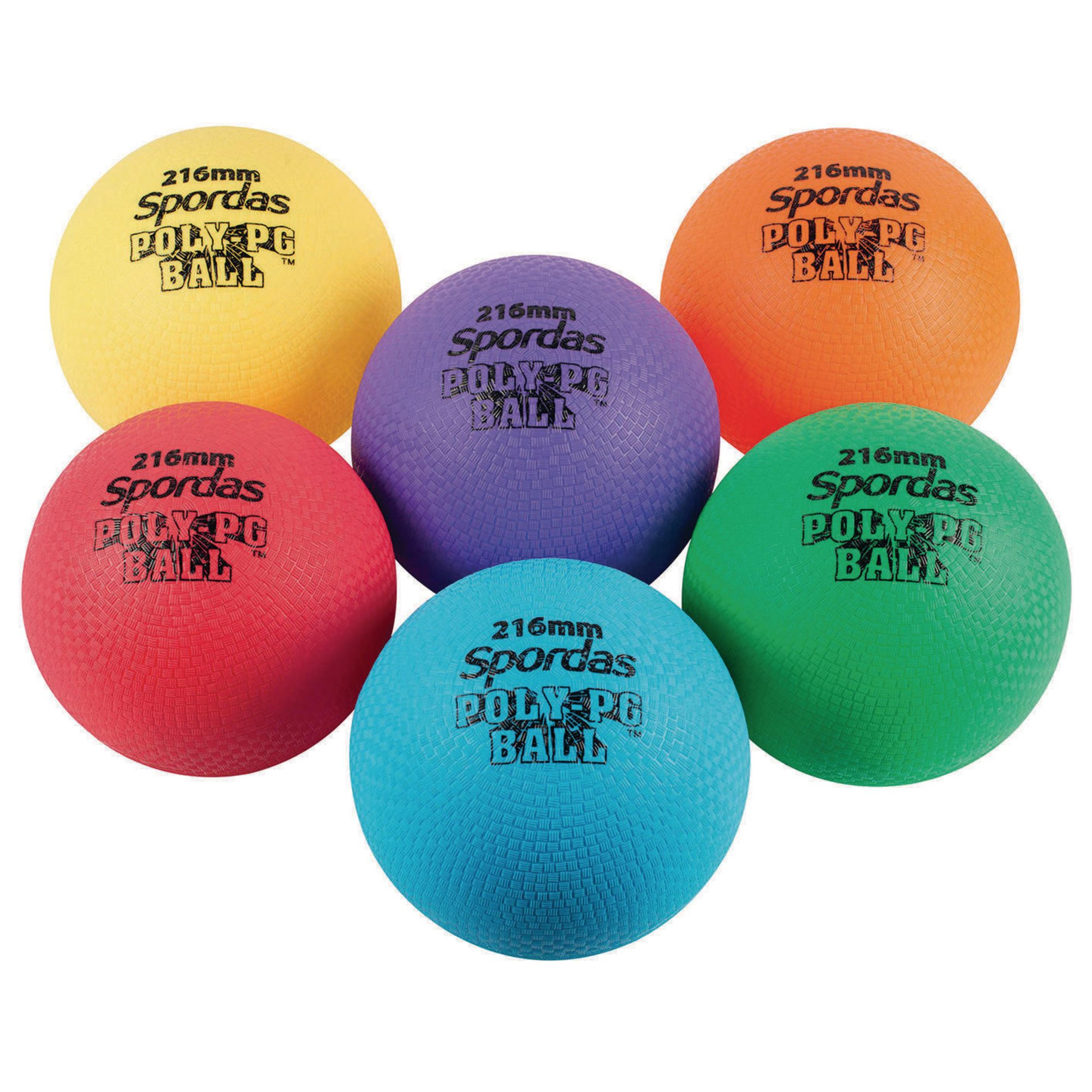 Spordas Poly PG Ball Set - Assorted - 216mm - Pack of 6