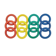 Rubber Quoits - Assorted - Pack of 12