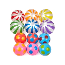 Findel Everyday Spots and Stripes Balls - Multi - Pack of 12