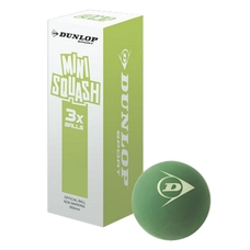Dunlop Compete Mini Squash Ball - Green - Pack of 3