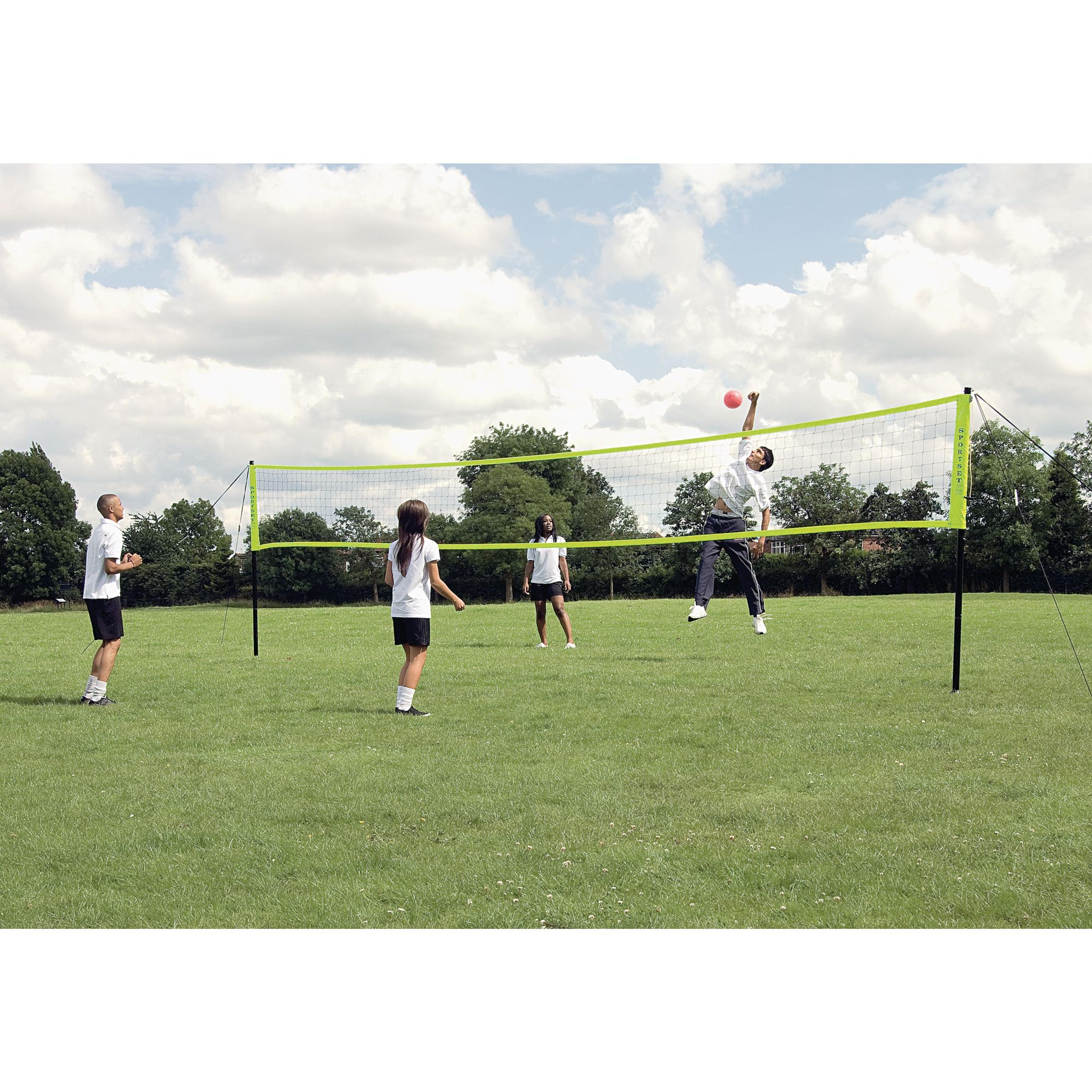 Harrod Sport Portable Volleyball Net - Yellow/Black - 10 x 2.5m