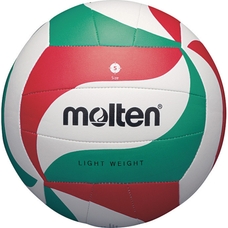 Molten V5M1800-L Junior Volleyball - White/Green/Red - Size 5