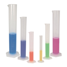 Philip Harris Polypropylene Measuring Cylinders - Mixed Volume - Pack of 6