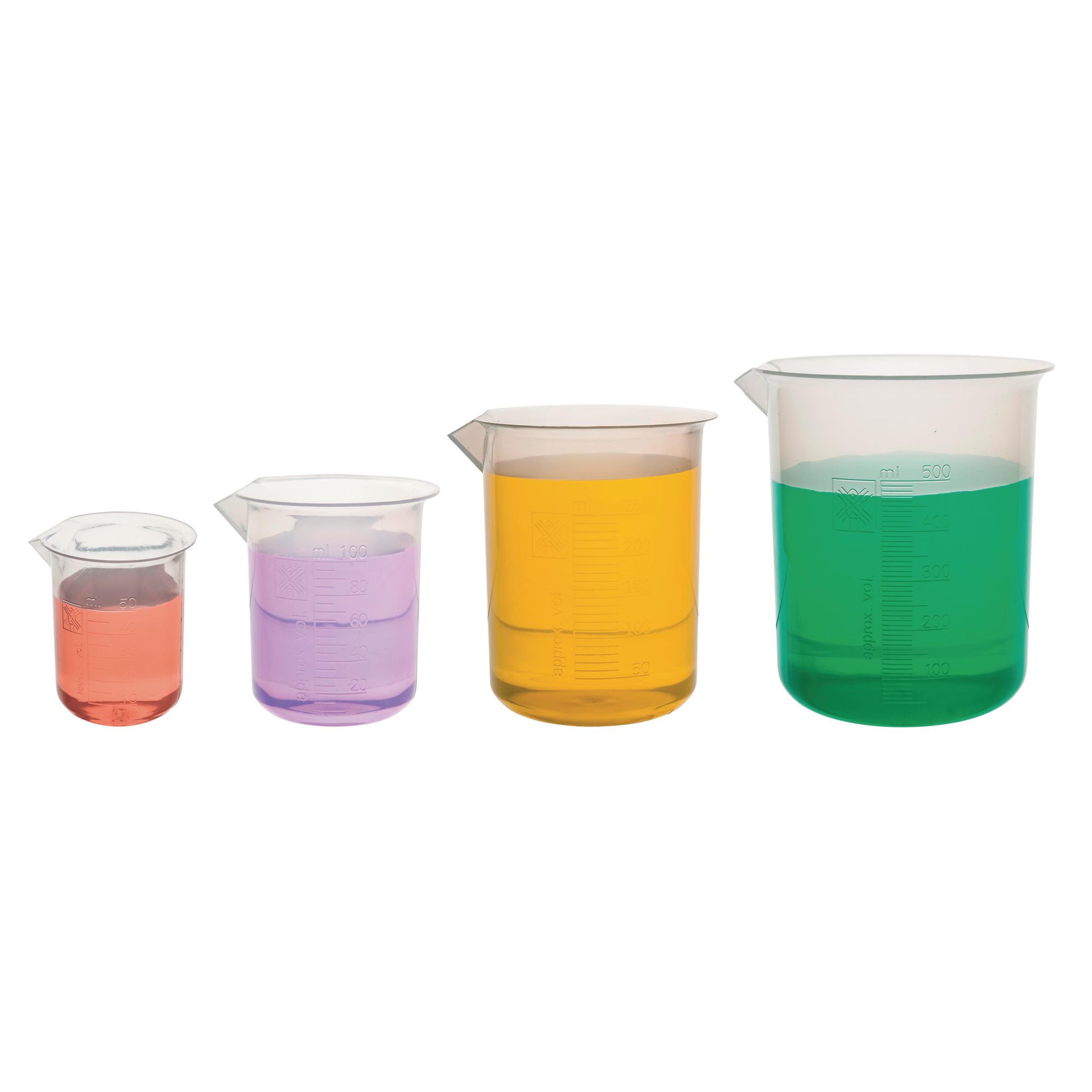 Polypropylene Beakers (Mixed Volume) - Pack of 4