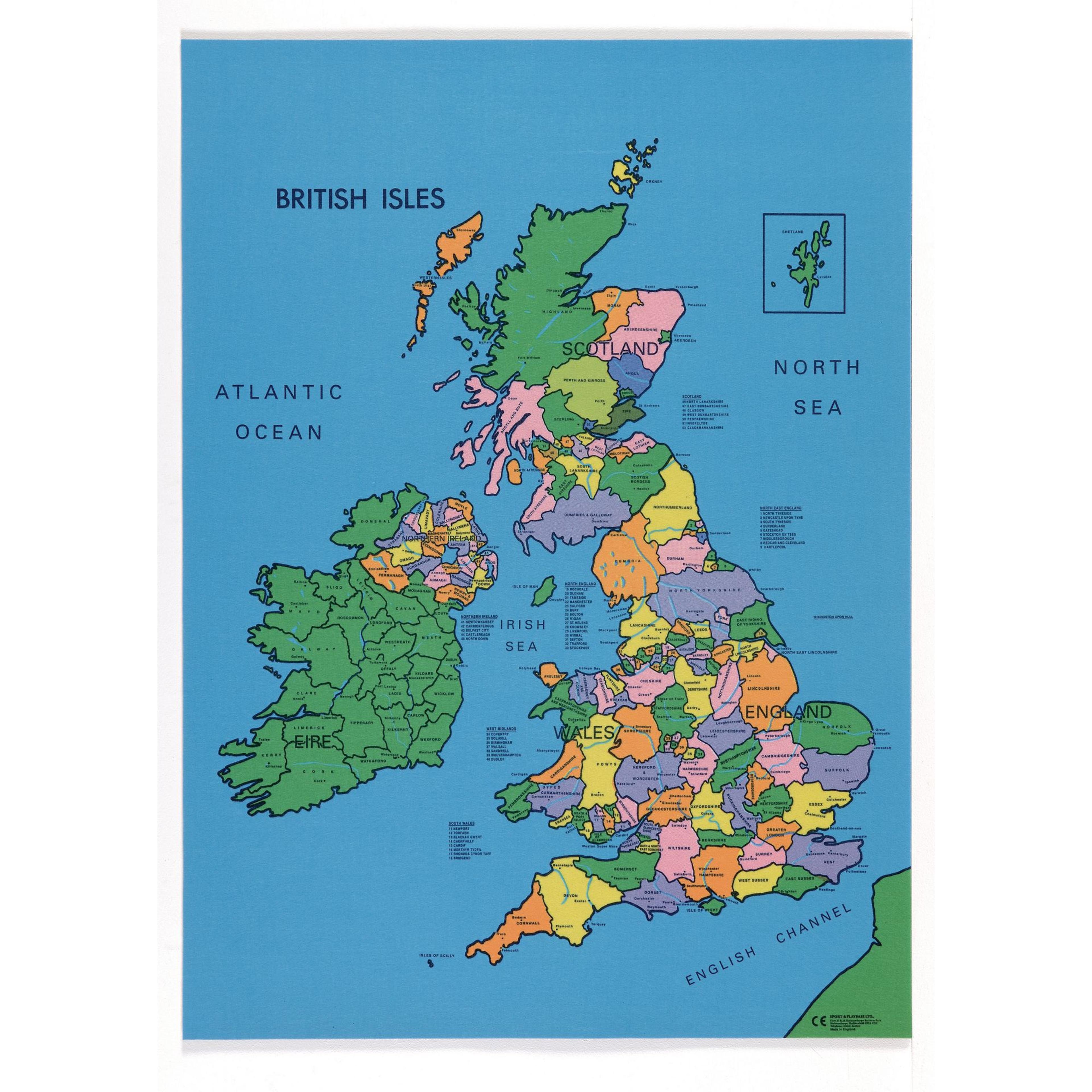 British Isles Map Mat