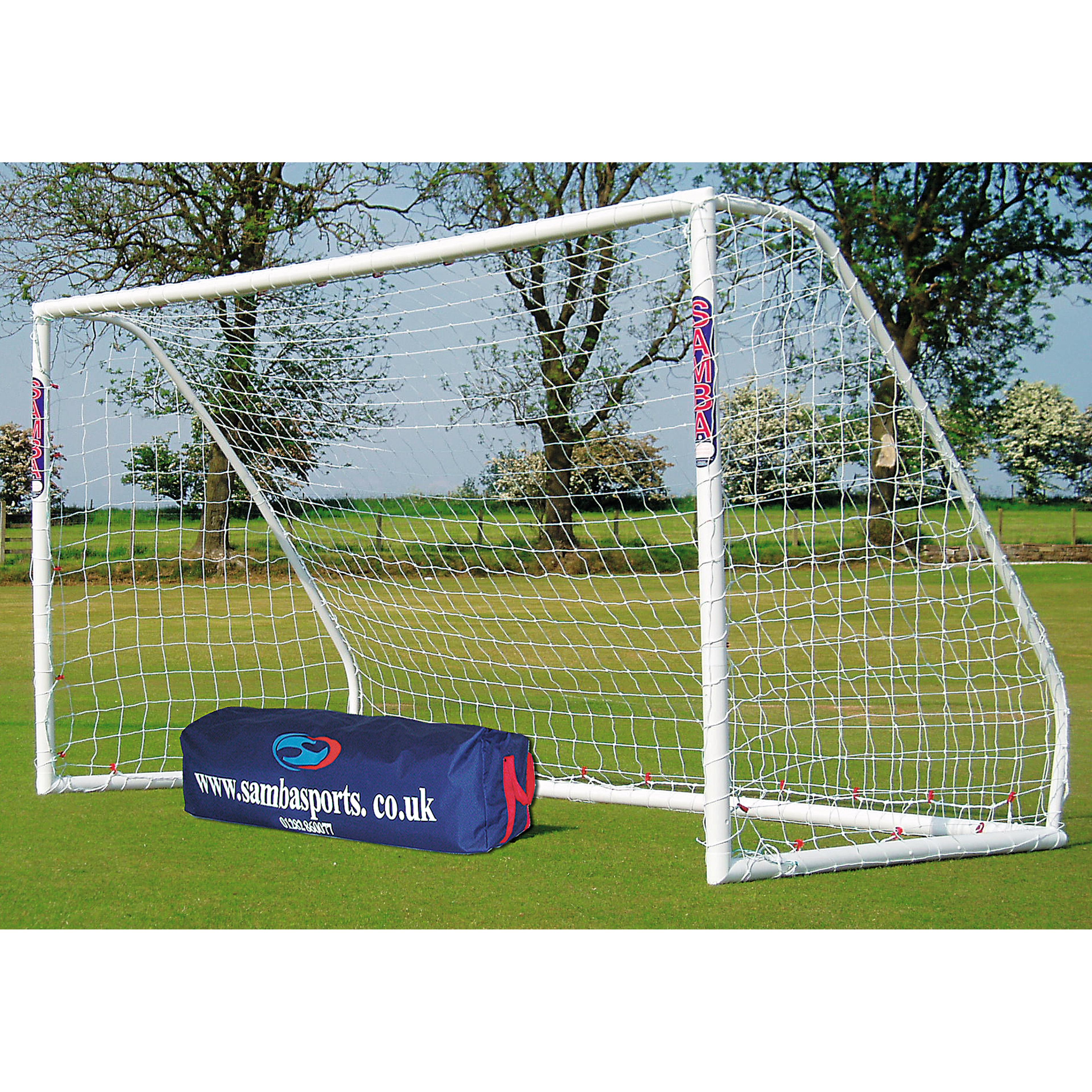 Samba Match Goal - White - 12ft x 6ft - Pair