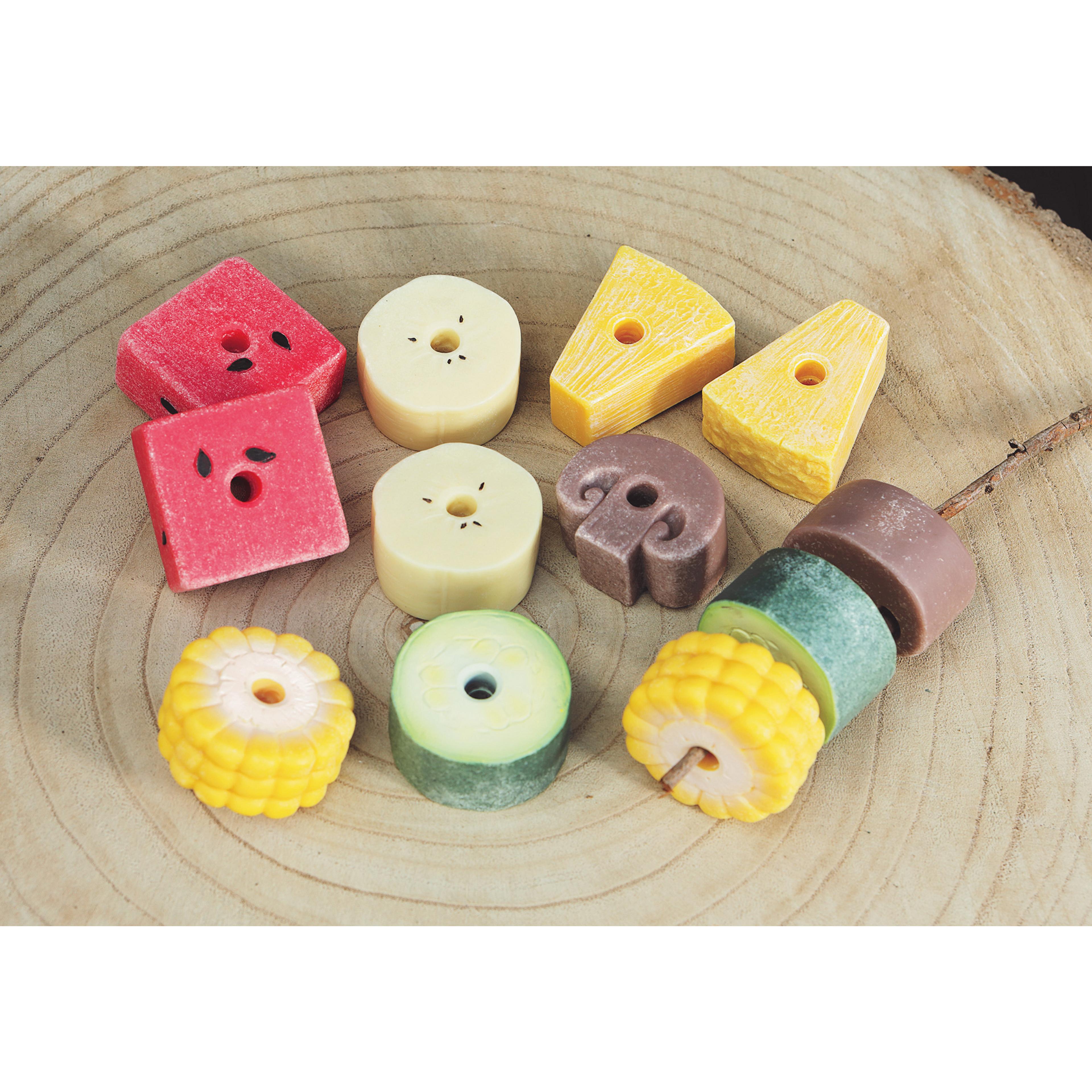 Yellow Door Mud Kitchen Threading Kebab Stones - Pack of 12