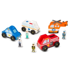 Melissa and Doug Emergency Vehicles - Pack of 4