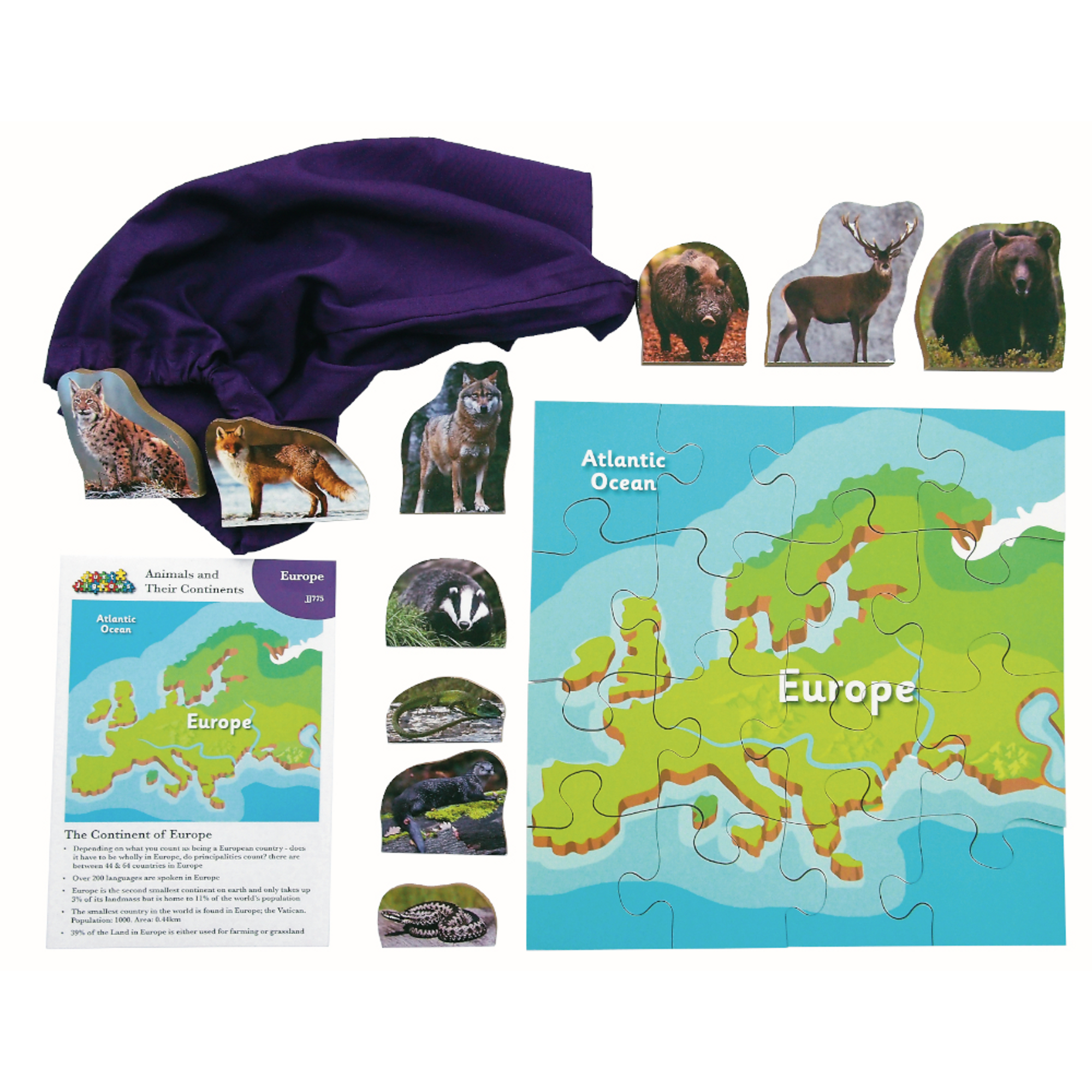 Animals And Their Continents - Europe