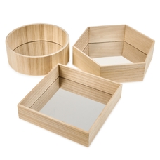 Wooden Mirror Trays from Hope Education - Pack of 3