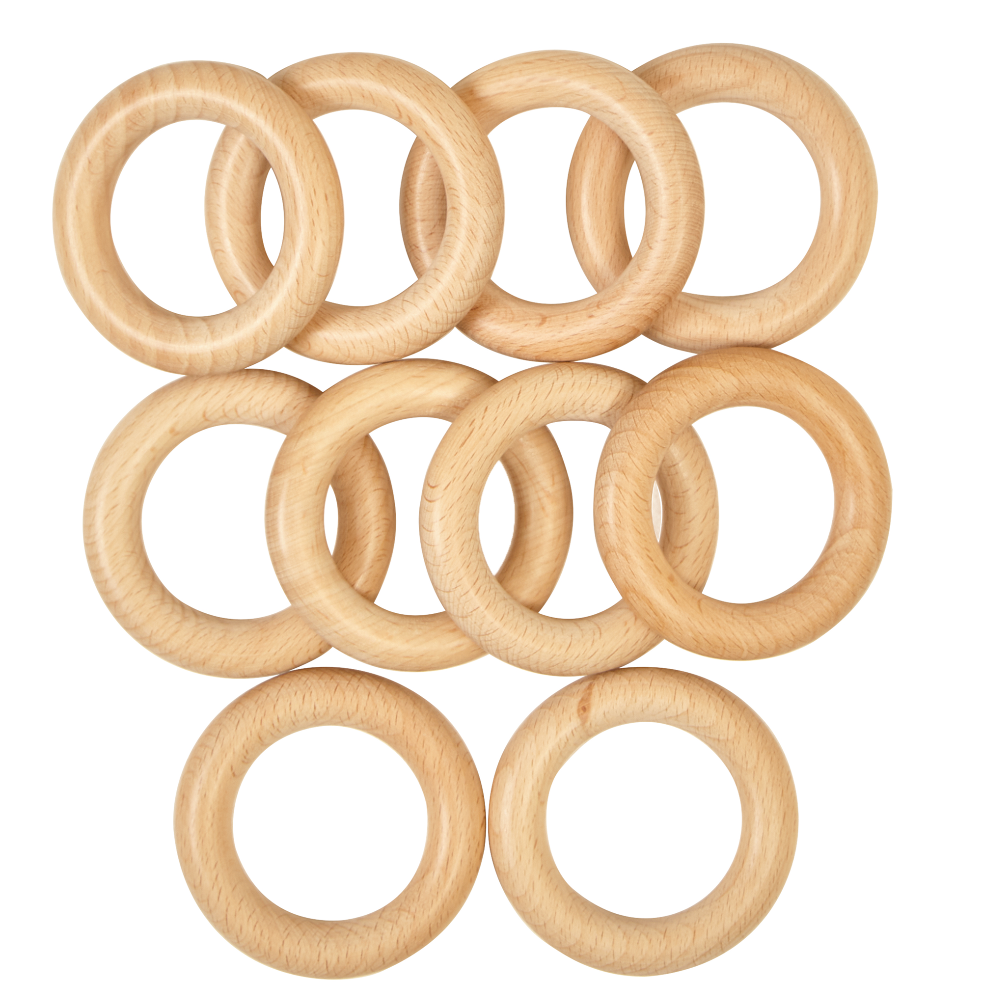 Wooden Sensory Rings Pack of 10
