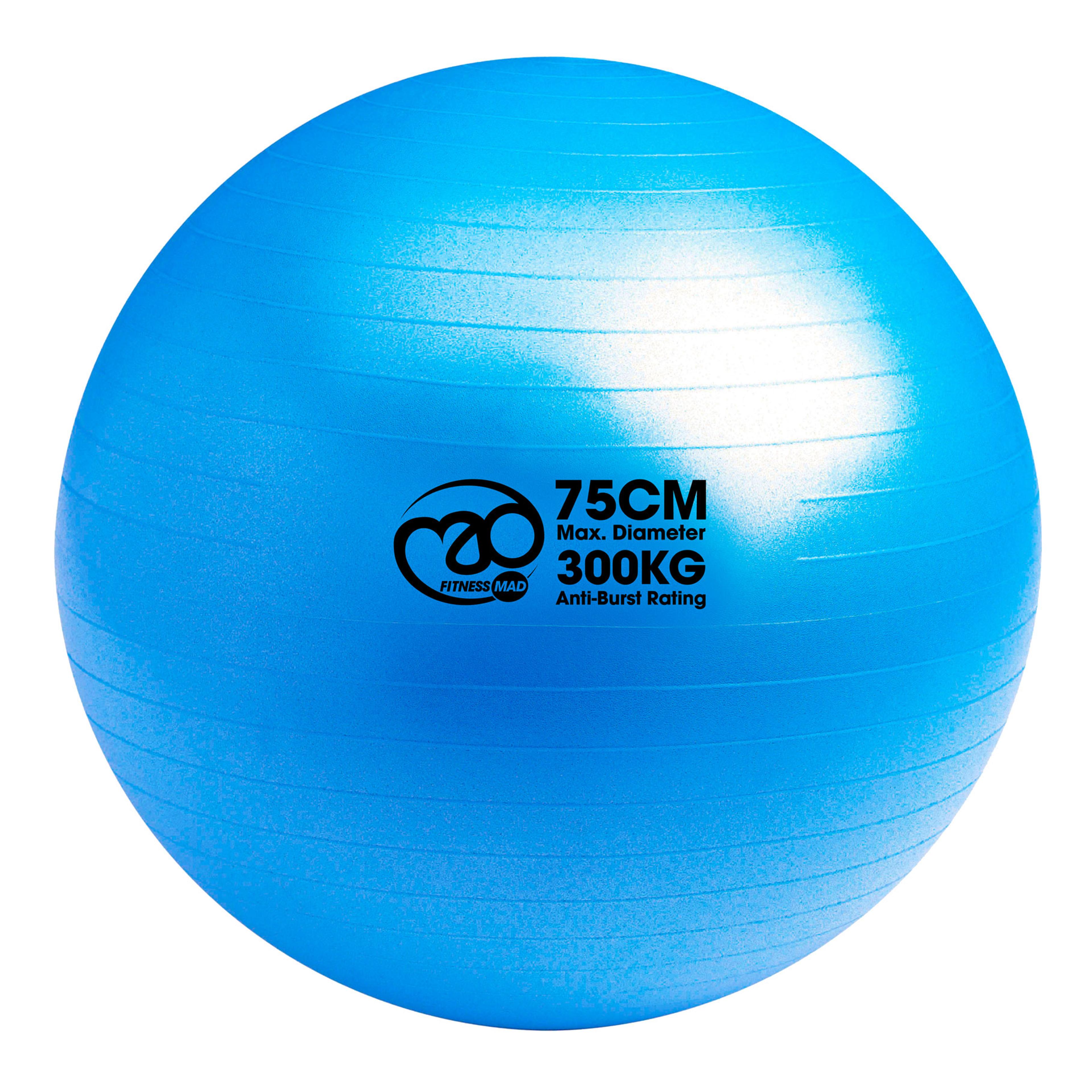 Fitness Mad Swiss Ball  & Pump - 300kg - Graphite - 75cm