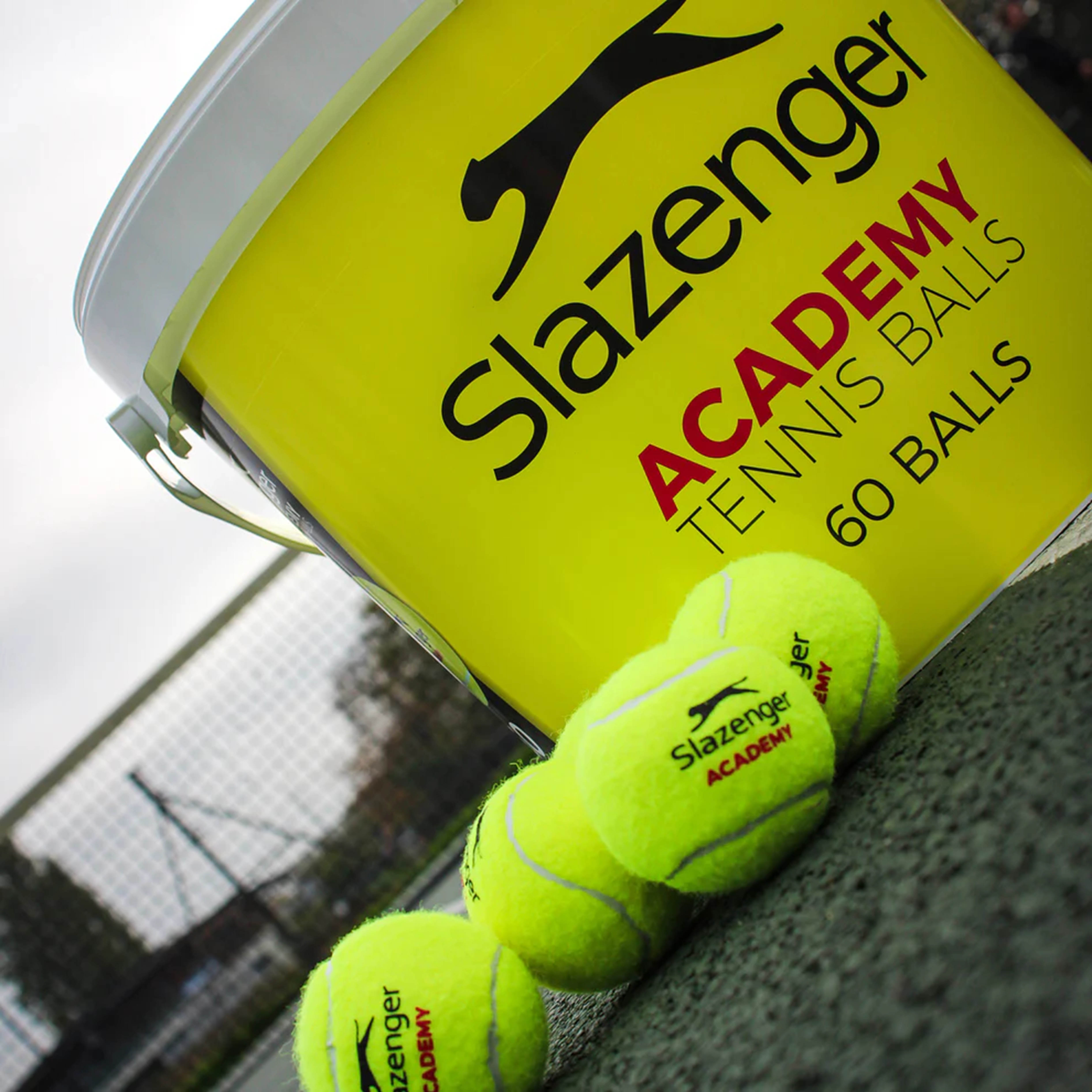 Slazenger Academy Trainer Tennis Ball Bucket - Pack of 60