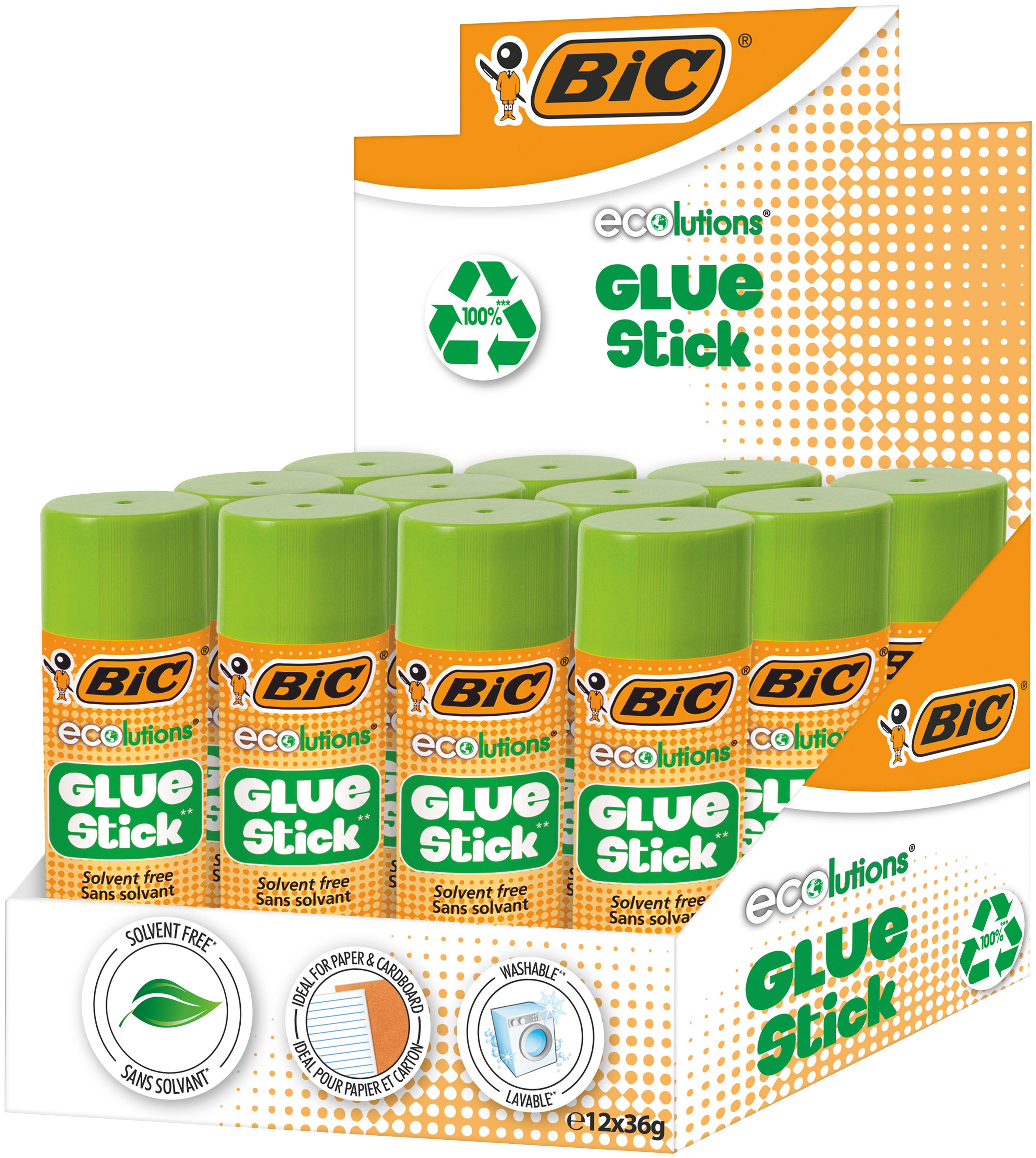 BIC ECOlutions Glue Stick 36g - Pack of 12