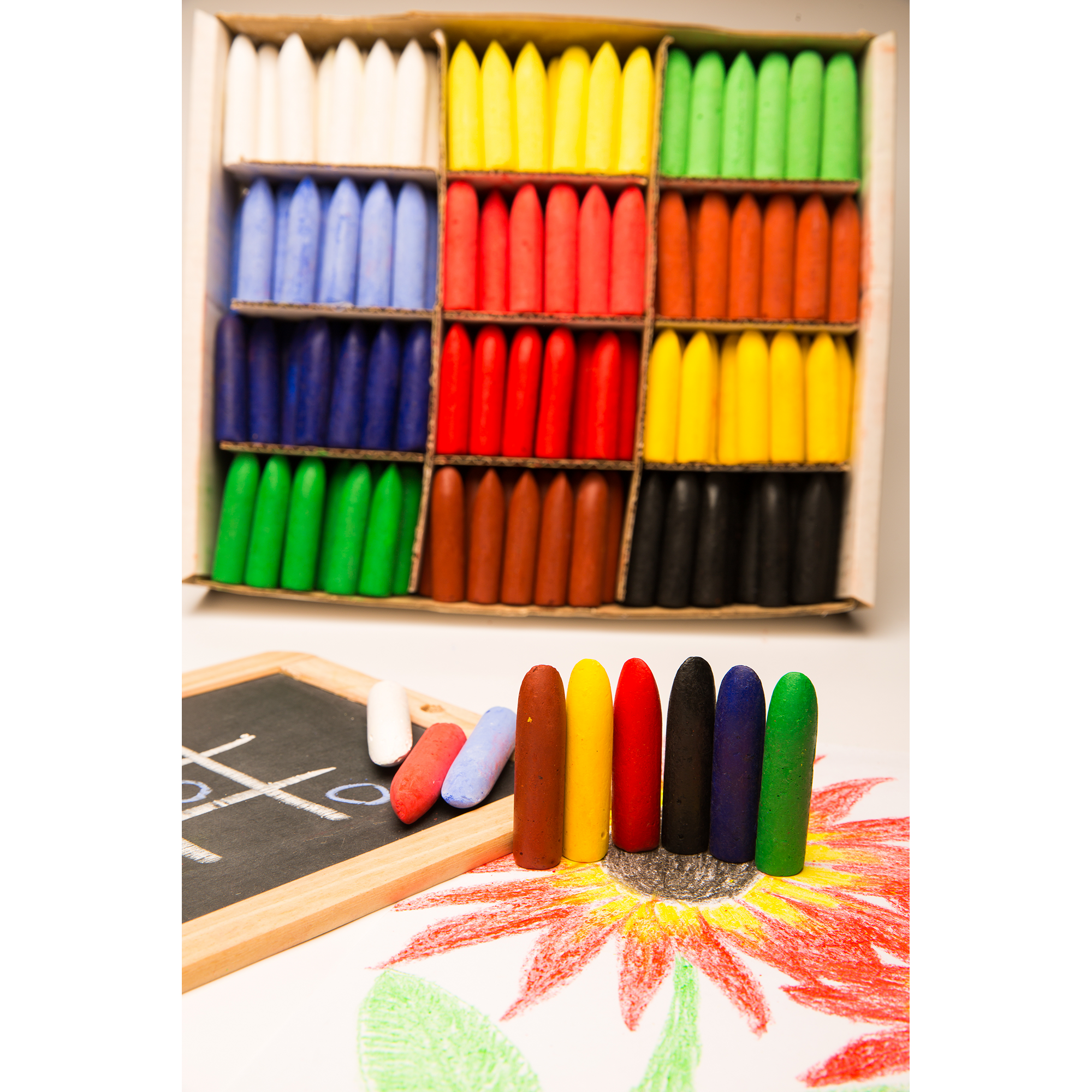 Scola Chubbi Stump Chunky Crayons Kids Art & Craft Pack of 8 Colours 
