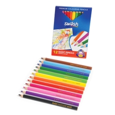 Swäsh Assorted KOMFIGRIP GIANT Colouring Pencils - Pack of 12
