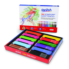 Swäsh Assorted KOMFIGRIP GIANT Colouring Pencils - Pack of 144