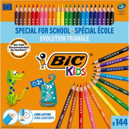 BIC Kids Evolution Eco Triangle Colouring Pencils - 2 Years + - Pack of 144