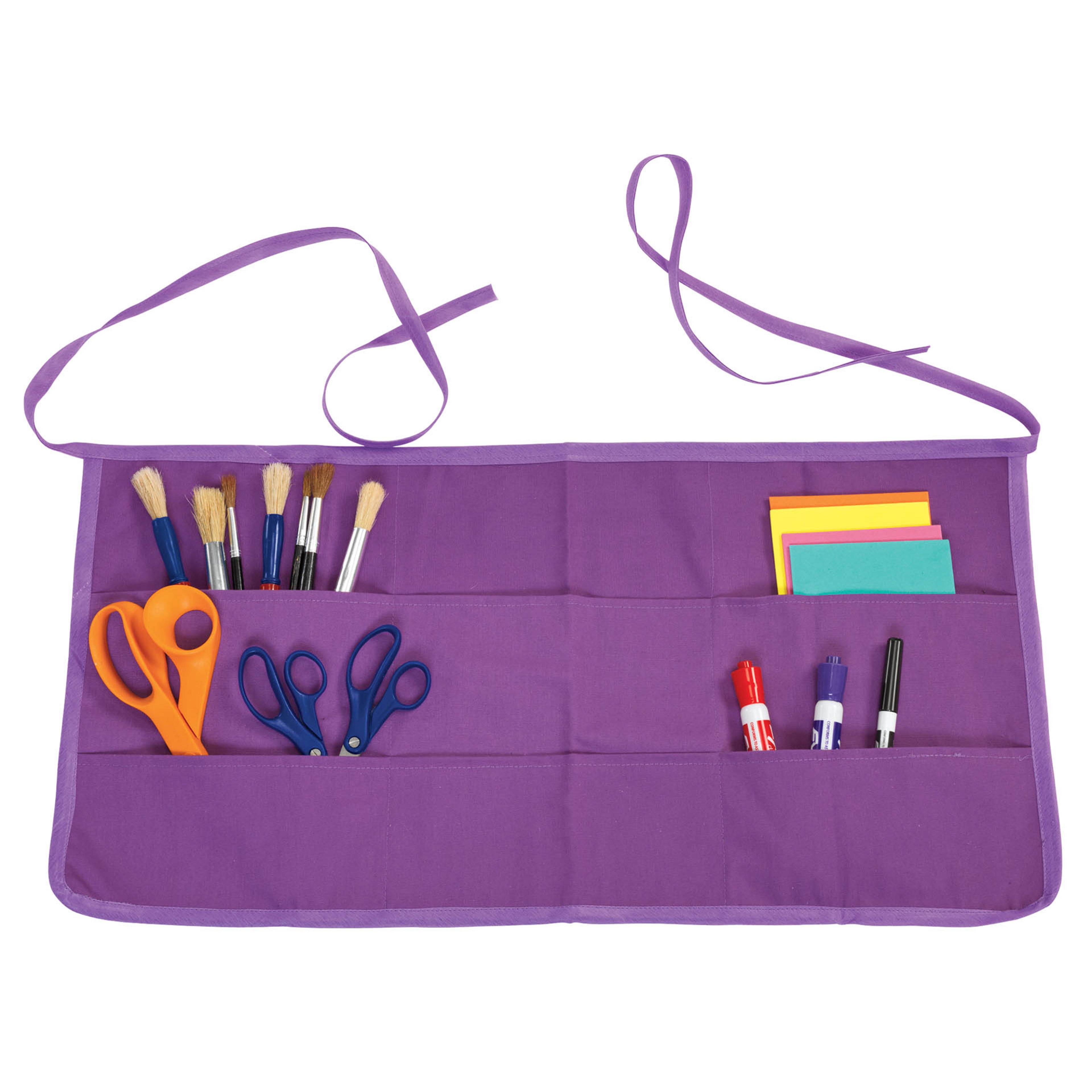 All-Purpose Cotton Teacher Utility Apron - Purple