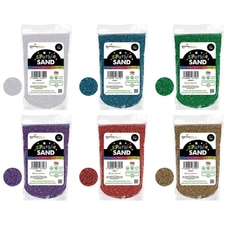 Rainbow Eco Play Eco-Friendly Sparkle Sand Refills - Pack of 6