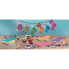 Multi Stocking Bunting and Shapes - pack of 250