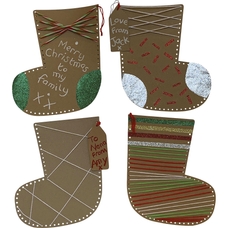 Stitch A Stocking With Glitter Paper - Pack of 30