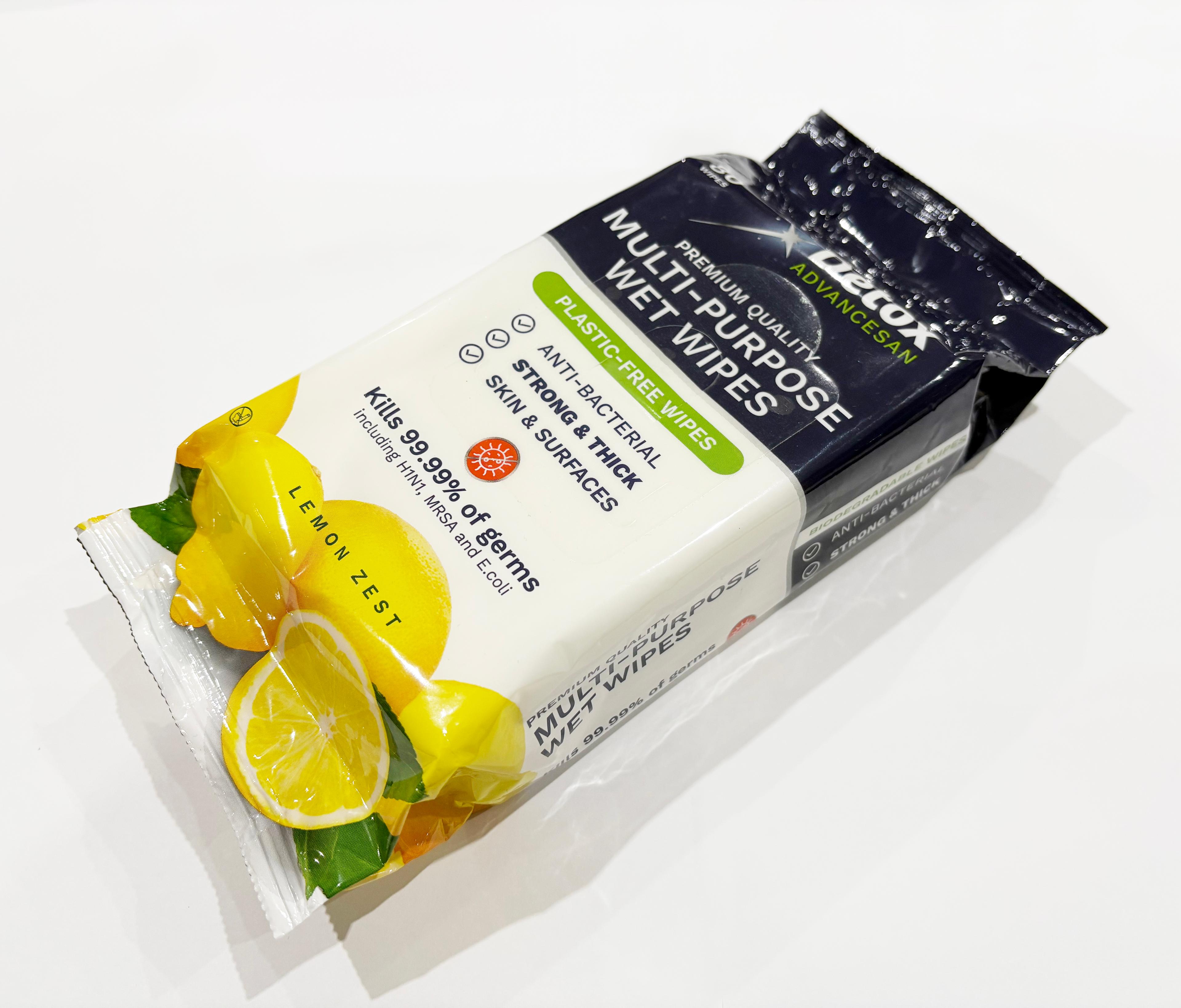 Detox Antibacterial Wipes - Pack of 80