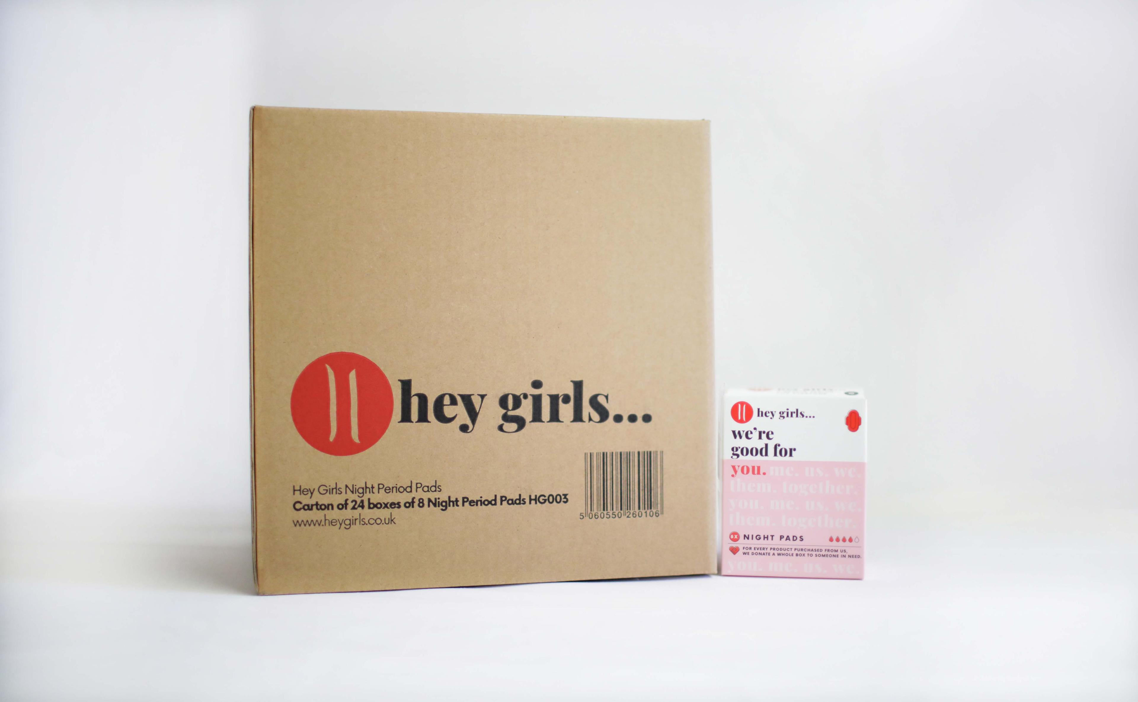 Hey Girls Overnight Period Pads - Pack of 8