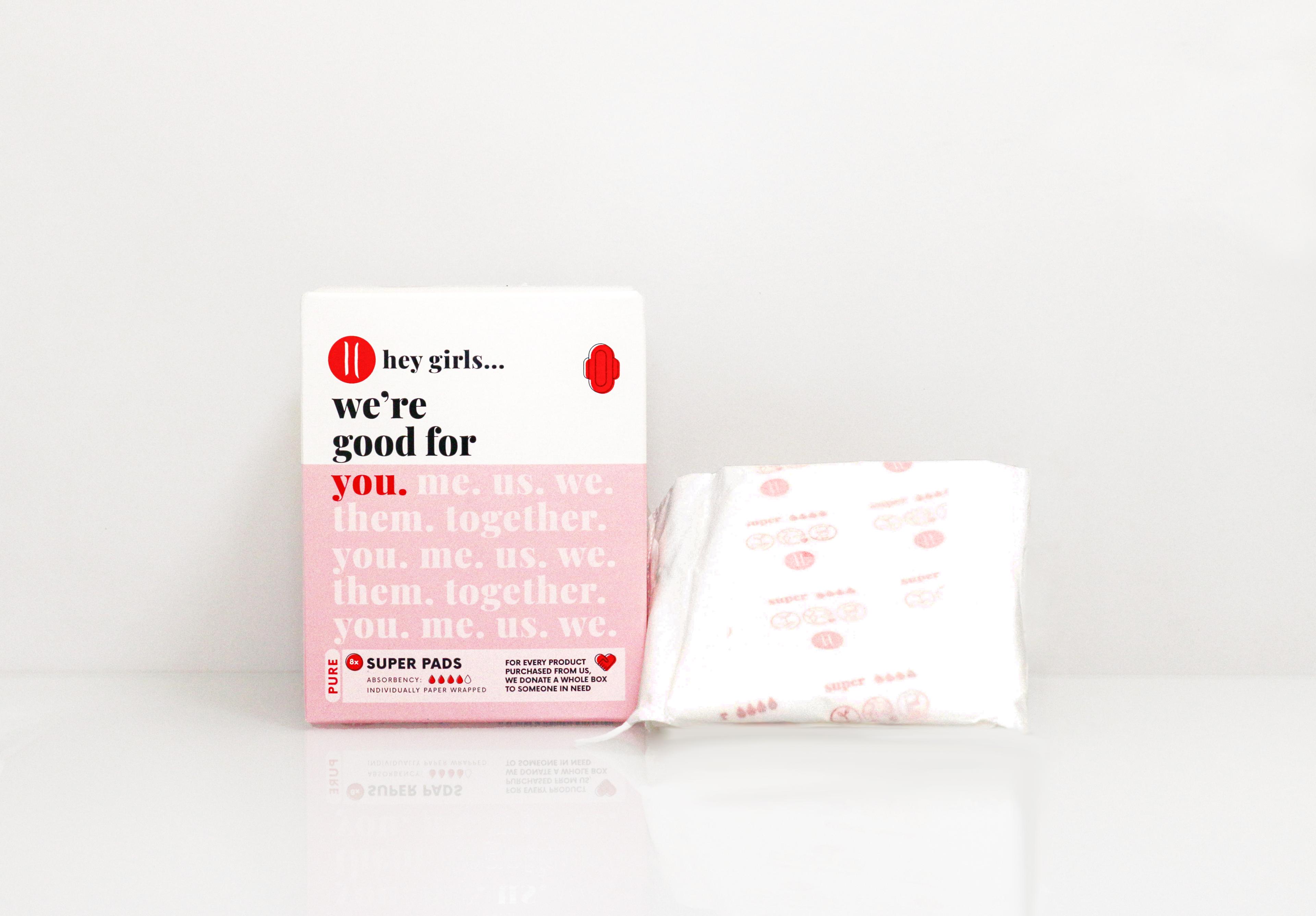 Hey Girls Super Period Pads - Pack of 8