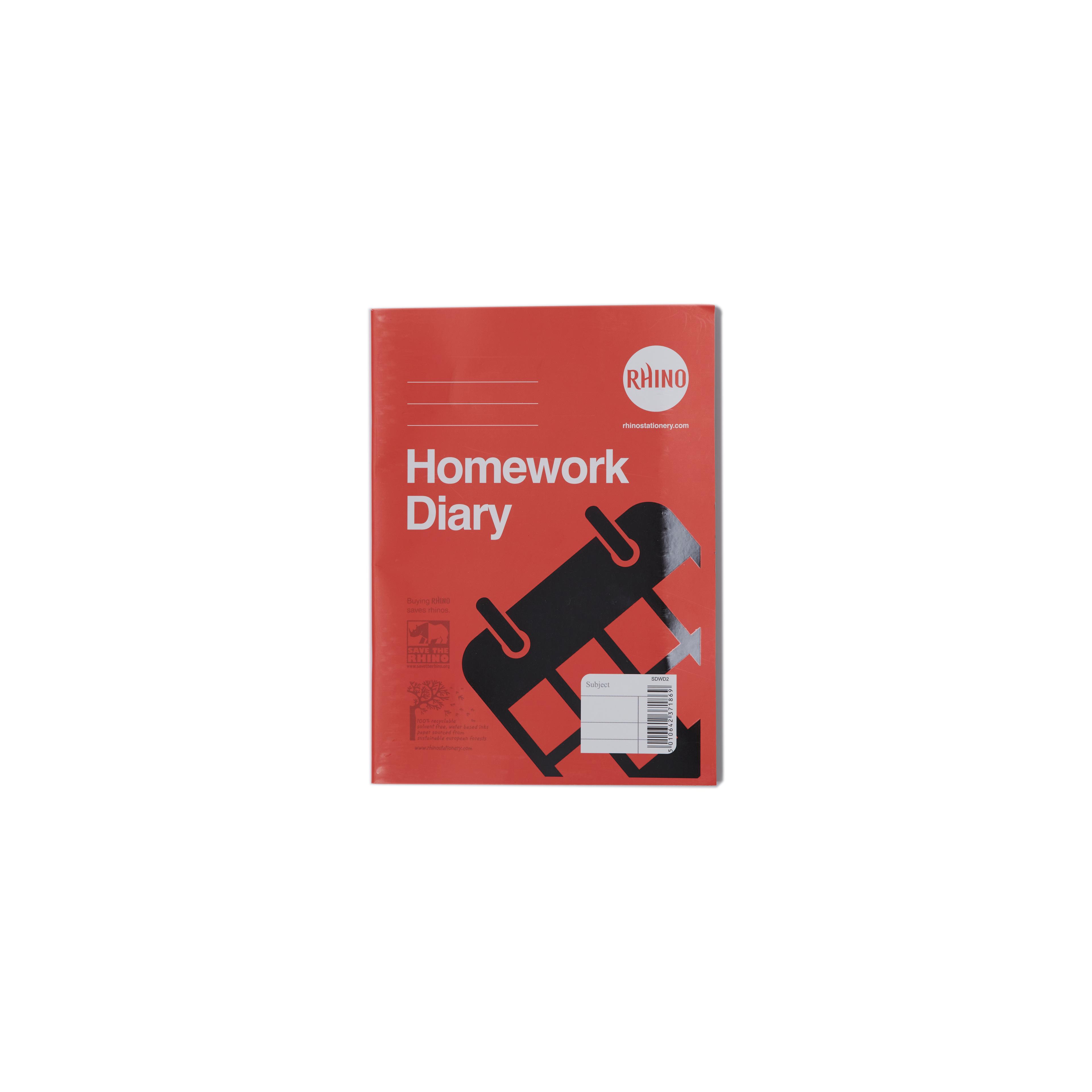Homework 5 Day Diary - 84 Pages - Pack of 100