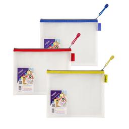 Snopake EVA Mesh Zippa-Bags - Assorted - A5 - Pack of 3