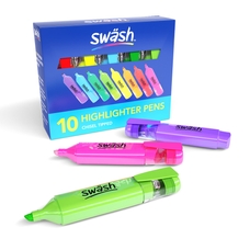 Swäsh Highlighter Marker - Assorted - Pack of 10