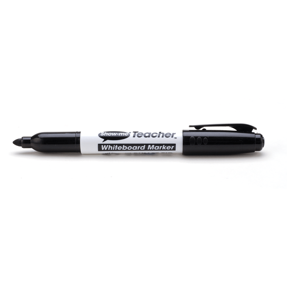 HC1390322 - Show-me Teacher Drywipe Pen - Bullet Tip Black - Pack