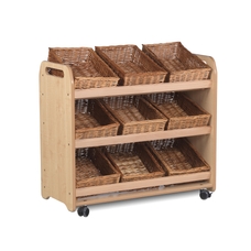 Tilt Tote Storage Trolley with 9 Baskets