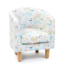 Tub Pastel Chair In Rainbow Print