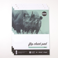 RHINO Plain Flipchart Pad - A1 - Pack of 5